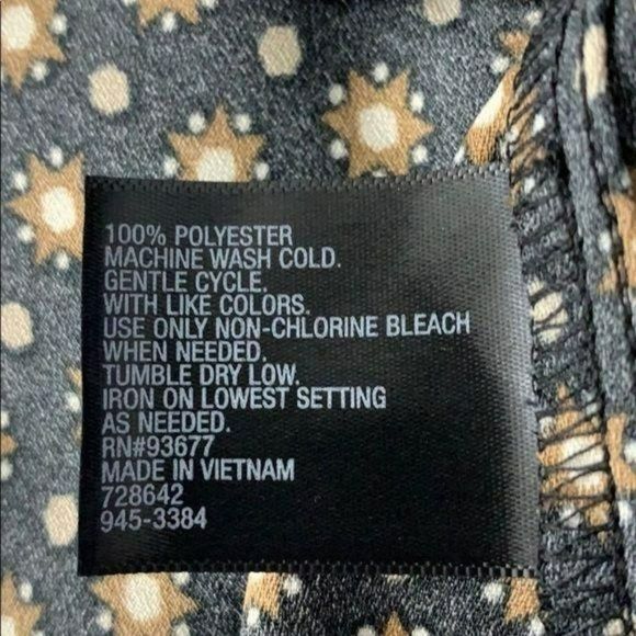 Worthington Woman's Abstract Print‎ Black Gold Tunic Style Top Size 2X - Picture 9 of 10